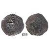 Image 1 : Santo Domingo, Dominican Republic, copper 4 maravedís, Charles-Joanna, assayer F to left, denominati