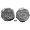 Image 1 : Madrid, Spain, cob 8 reales, Philip IV, assayer backwards B (1642), rare, Plate Coin in Calicó-Trigo