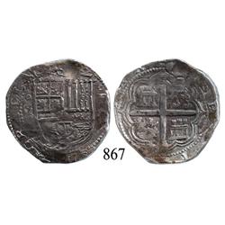 Granada, Spain, cob 4 reales, Philip II, assayer F.