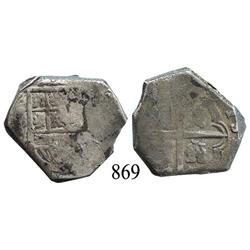 Spain (mint uncertain), cob 4 reales, Philip III or IV, assayer not visible.