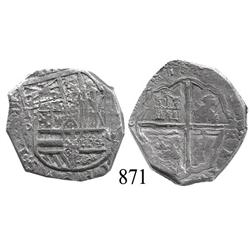 Toledo, Spain, cob 4 reales, 1622P, scarce.