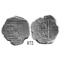 Toledo, Spain, cob 4 reales, 1624P, scarce.