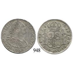 Potosí, Bolivia, bust 4 reales, Charles IV, 1808PJ.