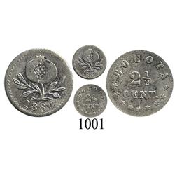 Bogotá, Colombia, 2½ centavos, 1880.