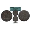 Image 1 : Costa Rica, copper-nickel ¼ centavo, no date (1865), encapsulated ICG EF-40.