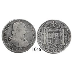 Guatemala City, Guatemala, bust 4 reales, Charles IV, 1795M.