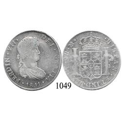 Guatemala City, Guatemala, bust 4 reales, Ferdinand VII, 1811M.