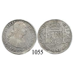 Guatemala City, Guatemala, bust 2 reales, Charles IV, 1805M.