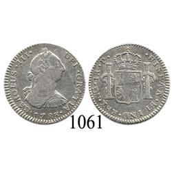Guatemala City, Guatemala, bust 1 real, Charles III, 1783P.