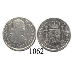 Guatemala City, Guatemala, bust 1 real, Charles IV, 1801M.