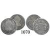 Image 1 : Lot of 2 Guatemala City, Guatemala, bust ½ reales, Charles III and Charles IV transitional, 1783P an