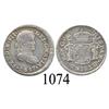 Image 1 : Guatemala City, Guatemala, bust ½ real, Ferdinand VII, 1817M, lustrous AU with adjustment marks.