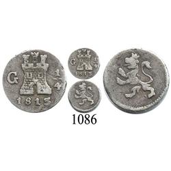 Guatemala City, Guatemala, ¼ real, Ferdinand VII, 1813.