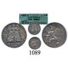 Image 1 : Guatemala City, Guatemala, ¼ real, Ferdinand VII, 1821, encapsulated ICG MS-64.