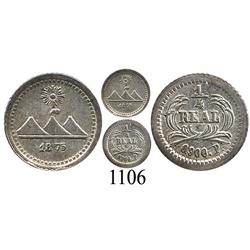 Guatemala, ¼ real, 1875/3P.