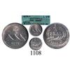 Image 1 : Guatemala, ¼ real, 1876P, encapsulated ICG MS-65.