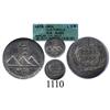 Image 1 : Guatemala, ¼ real, 1878/1864 mule, encapsulated ICG AU-50, very rare.