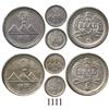 Image 1 : Lot of 2 Guatemala ¼ reales, 1878 small G and 1878 large G.
