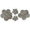 Image 1 : Lot of 6 Guatemala ¼ reales, 1879 doubled date, 1879 normal date, 1880, 1884 (2) and 1886/5.