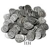 Image 1 : Lot of 100 "lion"-type Guatemala City, Guatemala ¼ reales, 1861-1893.
