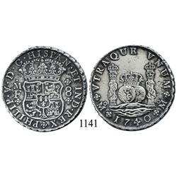 Mexico City, Mexico, pillar 8 reales, Philip V, 1740MF.