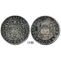 Mexico City, Mexico, pillar 8 reales, Ferdinand VI, 1755MM.