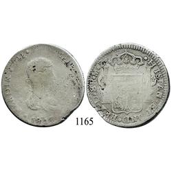 Durango, Mexico (War for Independence), bust 8 reales, Ferdinand VII, 1817MZ.