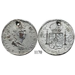 Guadalajara, Mexico (War for Independence), bust 8 reales, Ferdinand VII, 1818FS, contemporary count