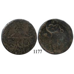 Oaxaca (SUD/Morelos), Mexico (War for Independence), copper 8 reales, 1812, with Morelos countermark