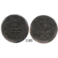 Oaxaca (SUD/Morelos), Mexico (War for Independence), copper 8 reales, 1814.