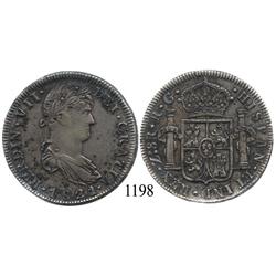 Zacatecas, Mexico (War for Independence), bust 8 reales, Ferdinand VII, 1821RG.