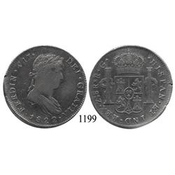 Zacatecas, Mexico (War for Independence), bust 8 reales, Ferdinand VII, 1822RG.