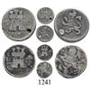 Image 1 : Lot of 2 Lima, Peru, ¼ reales, Charles IV, 1801 and 1808.