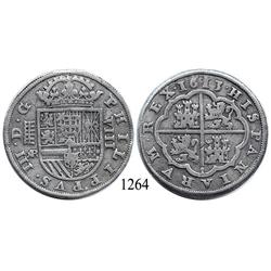 Segovia, Spain, milled 8 reales, Philip III, 1613AR.