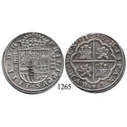 Segovia, Spain, milled 8 reales, Philip IV, 1630P.