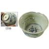 Image 1 : Chinese blue-on-white porcelain teacup, trees/birds design.