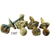 Image 1 : Lot of 4 small brass knobs.