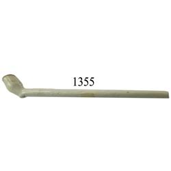 Clay pipe with long stem, 1650-1680.