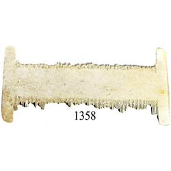 Ivory lice comb found by Art McKee.