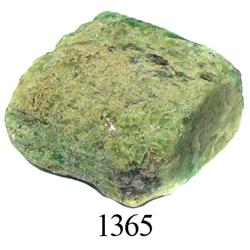 Crude natural emerald (large, 34 carats).