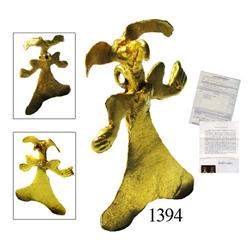 Gold eagle figurine, pre-Columbian design (Central American).