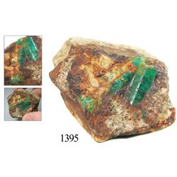 Natural emerald matrix.