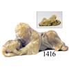 Image 1 : Chinese brown soapstone figurine of a human and a frog, rare.