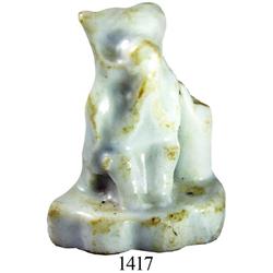 Small, white, Chinese porcelain doglike figurine, probably rare.