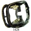 Image 1 : Small pewter buckle with encrustation.