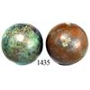 Image 1 : Lot of 2 bronze musketballs, rare.
