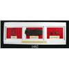 Image 1 : Framed set of artifacts (buckle, shoe sole and buttons).