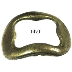 Large brass buckle.