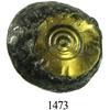 Image 1 : Pewter personal seal with yellow-glass insert.