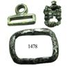 Image 1 : Lot of 3 bronze/pewter buckles.